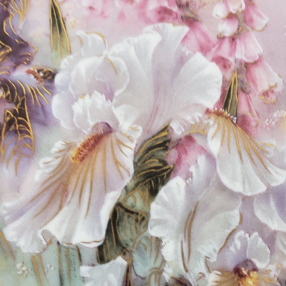 Vtg Lena Liu 1991 Iris Quartet Symphony of Shimmering Beauty Ltd Edition plate - Picture 4 of 10